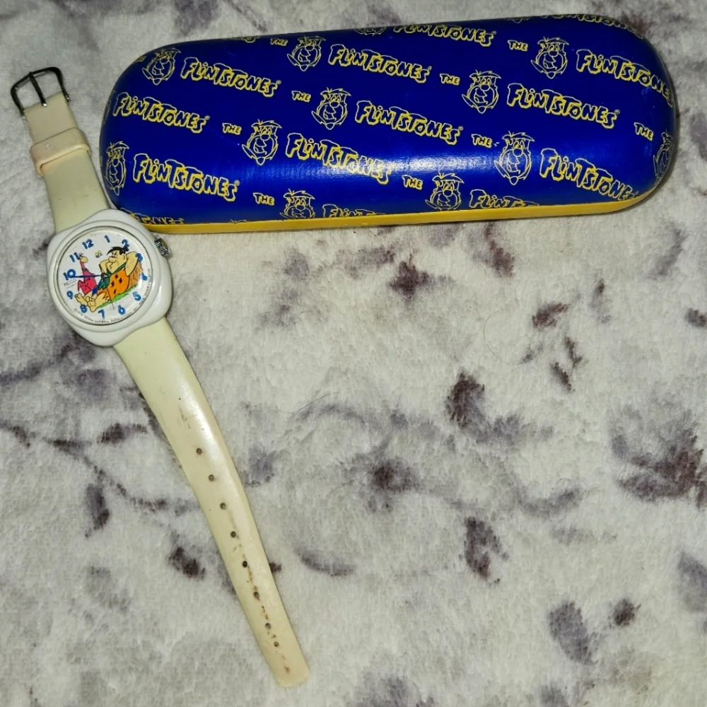 Vintage The Flintstones case and watch